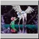 Chibi-Usa (Rennie) with Pegasus by a lake.